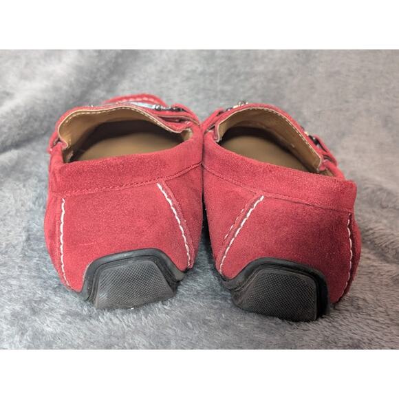 ALFANI JAMES Men’s Red Suede Loafers Classic Driving Moccasins Size 11 - Picture 5 of 11